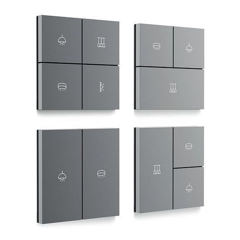 Modern Light Switches, Light Switches And Sockets, Smart Home Design, Red Dot Design, Smart Switches, Smart Home Technology, Home Tech, Home Technology, Dot Design