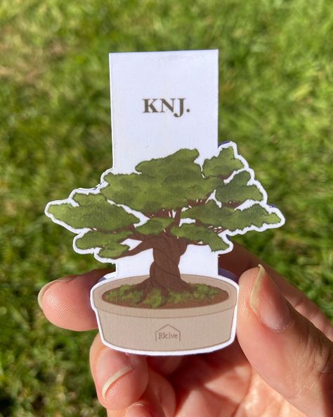 Namjoon Bookmark, Aesthetic Bonsai, Namjoon Indigo, Bts Stickers, Magnetic Bookmarks, Bts Book, Bonsai Tree, Sticker Art, Oil Pastel