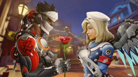 mercy genji overwatch2 gency ship lovers rose Mercy Genji, Genji X Mercy Matching Icons, Genji Mercy, Mercy Banner, Mercy And Genji Matching Icons, Gency Overwatch, Genji And Mercy Matching Pfp, Gency Overwatch Matching Icons, Mercy Gif Banner