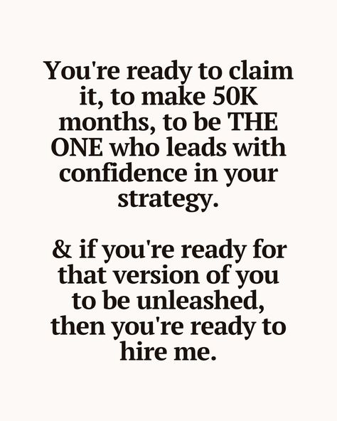 Being a coach is literally my PASSION 💃🏼 I love supporting people to scale their business, creating huge wealth, money, impact, freedom. It's a job I don't take lightly. But I also don't give you any fluff. I know what it takes to scale, and I'll show you HOW to do it. I know you're ready to claim it, to make 50K months, to be THE ONE who leads with confidence in your strategy. It's time to unleash that version of you ⚜️ Be The One, What It Takes, Social Media Business, My Passion, Literally Me, Coaching Business, I Know, Do It, The One