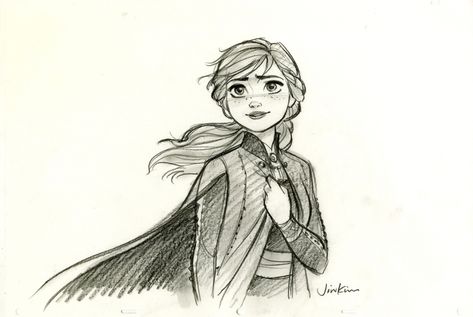 Frozen 2 art Anna Frozen 2, Frozen Drawings, Frozen Art, Disney Drawings Sketches, Jin Kim, Frozen Disney Movie, Disney Art Drawings, Disney Princess Drawings, Princess Drawings