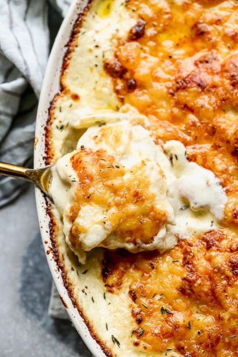 Cheesy Potatoes Dauphinoise Recipe - Cooking for Keeps Pommes Dauphinoise, Thanksgiving Potatoes Recipes, Thanksgiving Potatoes, Potatoes Dauphinoise, Layered Potato, Best Mashed Potatoes, How To Make Potatoes, For Keeps, Fennel Salad