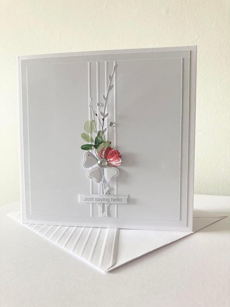 Shayne Eddie, Birthday Card Inspiration, Just Saying Hello, Sympathy Cards Handmade, Simple Cards Handmade, Simple Christmas Cards, Card Making Templates, Saying Hello, Wedding Cards Handmade