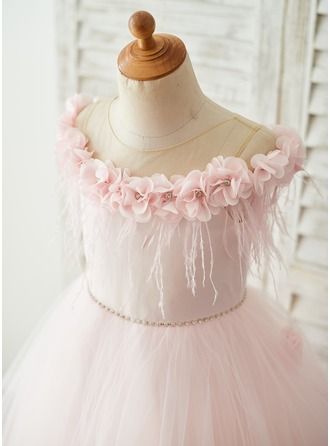 Designer Flower Girl Dresses, Baby Pink Wedding, Feathers Wedding, Sleeveless Flower Girl Dresses, Kid Dress, Pink Flower Girl, Pink Tulle Skirt, Wedding Party Flowers, Pink Flower Girl Dresses