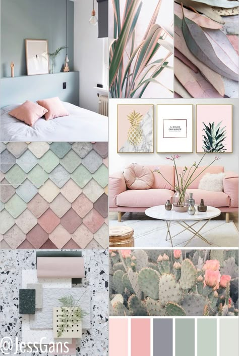 Design Ložnic, Pink Living Room, Room Color Schemes, Bedroom Green, Bedroom Colors, Room Colors, New Room, 인테리어 디자인, Girl Room