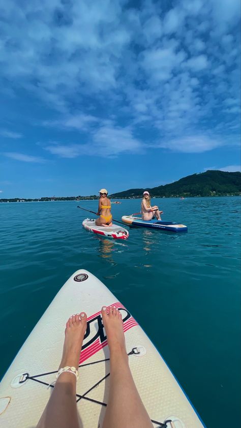 Lake Paddle Boarding, Austria Vacation, Stand Up Paddle Boarding, Stand Up Paddling, Summer To Do List, Sup Stand Up Paddle, Sup Board, Airlie Beach, Summer Fun List