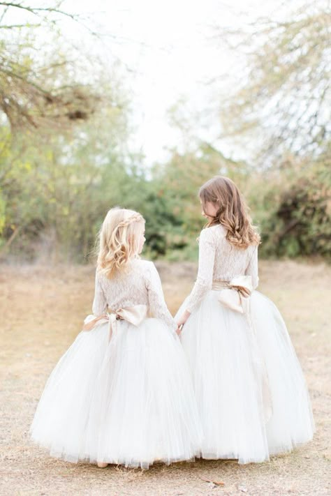 Beautiful Winter Wedding in Arizona | Amy & Jordan Photography | Bridal Musings Wedding Blog Flower Girl Dresses Winter, Winter Flower Girl Dress, Winter Flower Girl, Fall Flower Girl, Flower Girl Outfits, Dressed In White, Dresses Winter, Secret Garden Wedding, Scotland Wedding