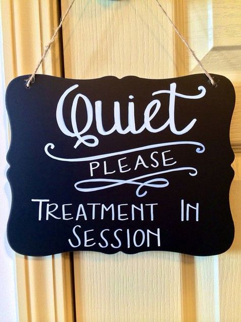 In Session Sign, Spa Sign, Spa Room Ideas, Massage Room Design, Massage Room Decor, Massage Therapy Rooms, Facial Room, Room Signage, Home Spa Room