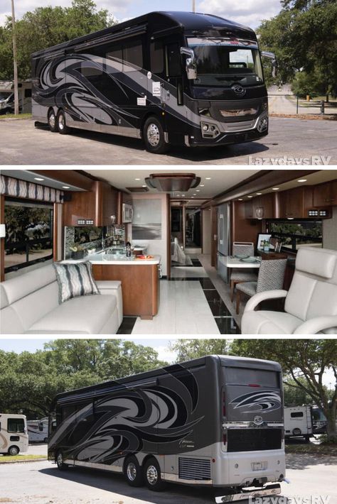 Motor Homes For Sale, Luxury Rv Living, Fifth Wheel Campers, Bed Design Ideas, Luxury Motorhomes, Class A Rv, Rv Homes, Class A Motorhomes, Luxury Rv