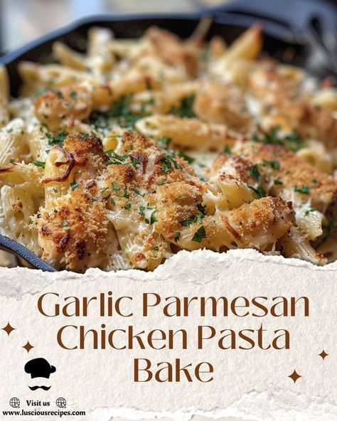 Lemon Garlic Parmesan Pasta Bake, New Garlic Parm Chicken Pasta, Creamy Garlic Parmesan Orzo, Creamy Garlic Parmesan Chicken Pasta Bake, Creamy Garlic Parmesan Chicken Pasta, Lemon Garlic Breadcrumb Pasta, Creamy Garlic Parmesan Chicken, Garlic Parmesan Chicken Pasta, Parmesan Chicken Pasta