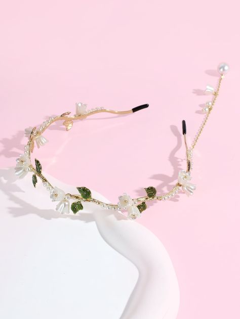 Hair Accessories Diy Headband, Kawaii Hair Accessories, Flower Hairband, Hair Tie Accessories, Bff Jewelry, Embellished Headbands, Kawaii Hairstyles, Girly Accessories, Diy Headband