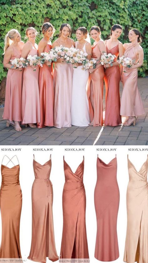 Bridesmaid Gradient Dresses, Different Shades For Bridesmaid Dresses, Mismatched Dusty Pink Bridesmaid Dresses, Burgundy Pink Bridesmaid Dresses, May Wedding Colors Bridesmaid Dress, Skin Tone Bridesmaid Dress, Pink Color Palette Bridesmaid Dresses, Sunset Pink Bridesmaid Dresses, Bridesmaid Different Shades Of Pink