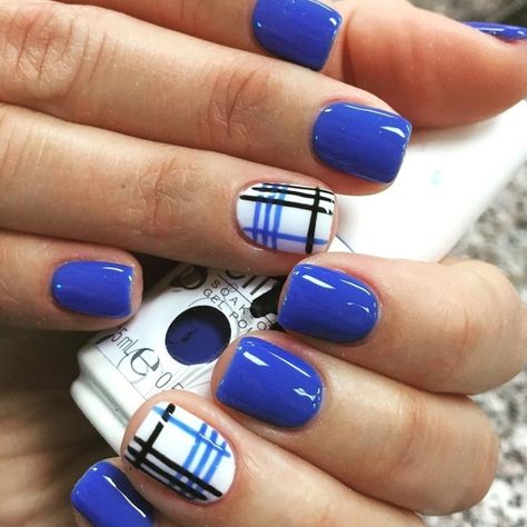 21+ Royal Blue Nail Art Designs, Ideas Design Trends ... #nailart #nailideas #nailartdesigns Gel Art Designs, Royal Blue Nails Designs, Blue Nail Art Designs, Royal Blue Nails, Blue Acrylic Nails, Plaid Nails, Blue Nail Art, Blue Nail Designs, Super Nails