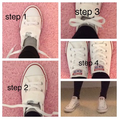 How to tie Converse How To Tie Converse, Laces Ideas, How To Wear White Converse, How To Wear Converse, How To Wear Vans, Converse Outfits, Curvy Petite Fashion, Shoes Photography, Outfits With Converse