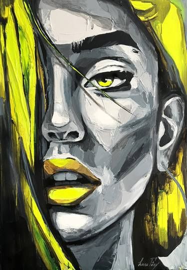 Acrylic Painting Ideas Portrait, Nymph Painting, Face Art Painting, Acrylic Portrait, Face Artwork, Abstract Portrait Painting, Abstract Face Art, Kunst Inspiration, Portrait Paintings