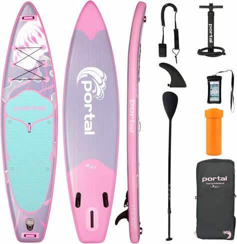 Cutie paddle board for all your summer needs. Non slip standup paddle board with paddle and carrying bag. 10'6'' /11'6'' Blow Up Paddle Board, Kids Dragon Costume, Best Inflatable Paddle Board, Beach Must Haves, Paddle Board Surfing, Water Sport Accessories, Sup Paddle Board, Hawaii House, Standup Paddle Board