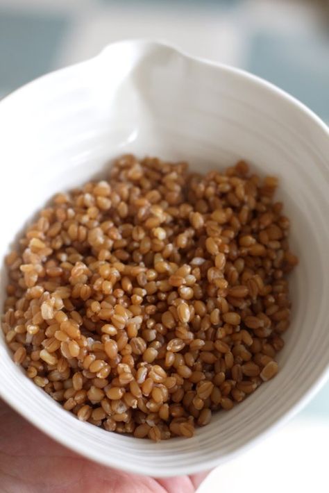 How To Cook Tender, Chewy Wheat Berries on the Stovetop Wheat Berry Recipes, Wheat Berry Salad, Wheat Recipes, Stove Top Recipes, Wheat Berries, Cooking Lessons, Grain Foods, Rice Dishes, Brown Rice