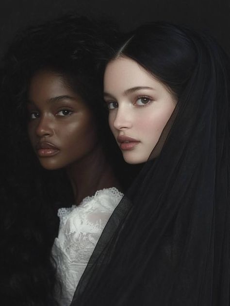 Round Face Models, Ethereal Beauty Aesthetic, Looking Up Pose, Mixed Race Women, Forehead Pictures, Ethereal Face, Unique Facial Features, Black Hair Pale Skin, Model Faces