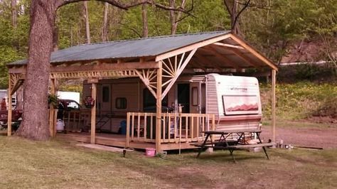 Rv Shelter, Rv Cover, Truck Campers, Trailer Life, Trailer Living, Camper Living, Camper Life, Camping Glamping, Horse Trailer