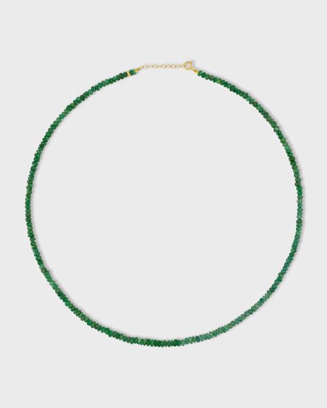 Birthstone May Emerald Beaded Necklace Emerald Bead Necklace, May Emerald, Emerald Bead, Emerald Necklace, With Meaning, Beaded Necklaces, Precious Gemstones, Semi Precious Gemstones, Pave Diamonds