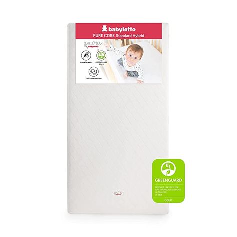 Amazon.com : Babyletto Pure Core Crib Mattress, Hybrid Quilted Waterproof Cover, 2-Stage, Greenguard Gold Certified : Baby Best Crib Mattress, Best Crib, Toddler Mattress, Mini Crib, Hybrid Mattress, Convertible Crib, Baby Comforter, Healthy Sleep, Crib Mattress