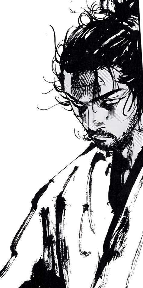 Samurai Drawing, Musashi Miyamoto, Takehiko Inoue, Inoue Takehiko, Vagabond Manga, Anime Lineart, Batman Poster, Miyamoto Musashi, Samurai Art