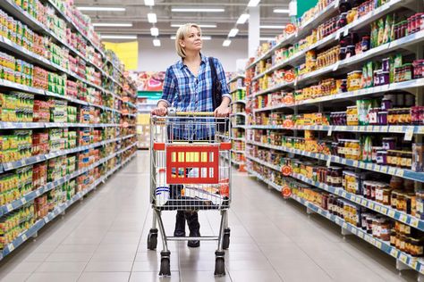 Are you loyal to one particular grocery store, or do you prefer to shop around and find the best dea... - sergeyryzhov/istockphoto Toe Exercises, Grocery Delivery Service, Low Sodium Diet, Supermarket Shelves, Eating Before Bed, Super Store, Cat Treat Recipes, Miscellaneous Items, 7 Eleven