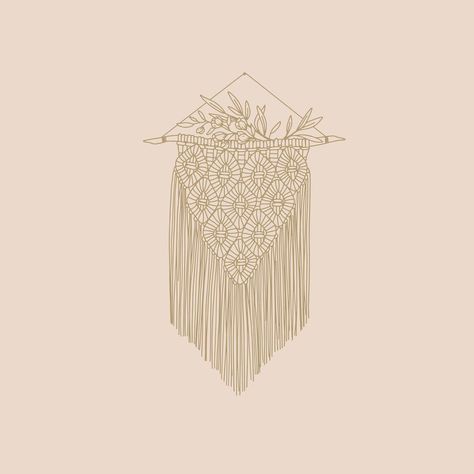 Macrame Logo, Sewing Logo, Handmade Logo, Decor Illustration, Cake Logo Design, Macrame Patterns Tutorials, Macrame Design, Instagram Design, Macrame Patterns