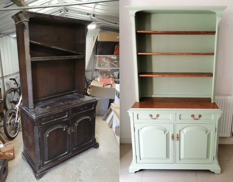 Dresser Bar, Restoring Old Furniture, Coffee Bar Station, Welsh Dresser, Cosy Living Room, Diy Dresser, Repurposed Items, Repurposed Furniture Diy, Recycled Furniture