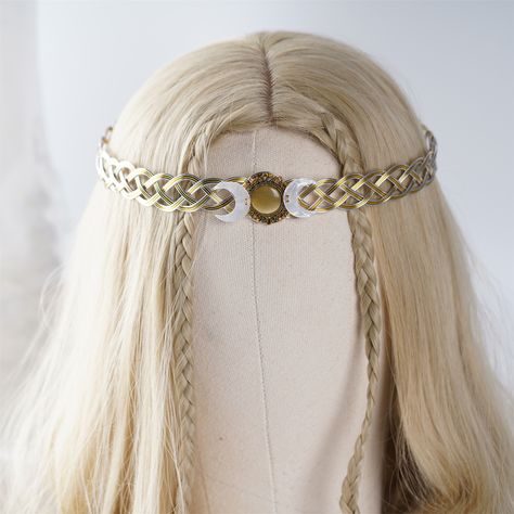 Viking Crown, Medieval Headpiece, Circlet Crown, Real Crown, Moon Crown, Crown Silver, Crown For Women, Crown Braid, Wedding Tiara