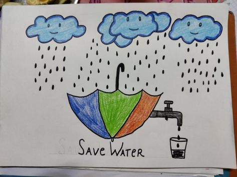 Save water poster ideas/ save water drawing ideas Save Water Drawing For Kids, Save Water Poster Drawing Easy, Save Water Slogans, Water Conservation Poster, Save Water Drawing, Save Water Poster Drawing, Water Lessons, Save Water Poster, Stories With Moral Lessons