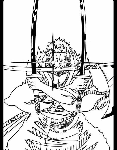 Usopp Sketch, Zoro Art Drawing, Zoro Lineart, Zoro Panel, Zoro Drawings Sketch, Zoro One Piece Drawing, Zoro One Piece Manga, Zoro Manga Panel, Zoro One Piece Tattoo