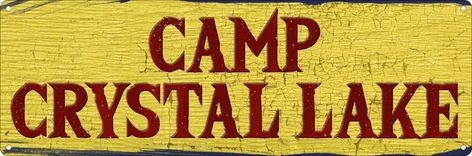 Camp Crystal Lake, Personalized Wall Decor, Lake Signs, Crystal Lake, Iron Wall Art, The Shining, Vintage Metal Signs, Plaque Sign, Vintage Signs