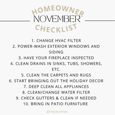 Homeowner Checklist, Happy Homemaking, Home Maintenance Checklist, House Chores, Life Binder, Diy Home Cleaning, Household Cleaning Tips, Home Management, Up House