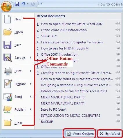 Introduction to Microsoft Office Word 2007 and How to Use the Office Button - HubPages Microsoft Office Word, Micro Computer, Office Word, Word 2007, Microsoft Office, Microsoft Word, The Office, Being Used, Microsoft