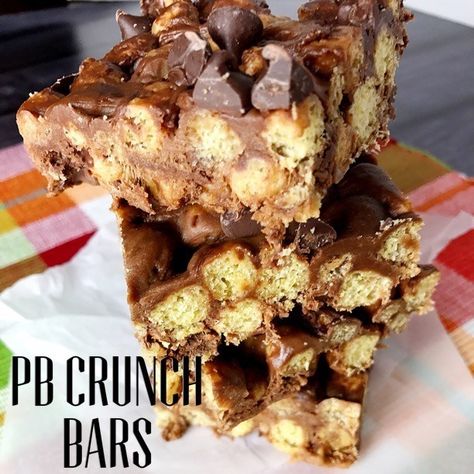 Peanut Butter Crunch Bars Peanut Butter Meltaways Recipe, Brown Sugar Toffee, Peanut Butter Crunch Bars, Captain Crunch Cereal, Blondie Bars, Marshmallow Cereal, Peanut Butter Squares, Cap'n Crunch, Captain Crunch