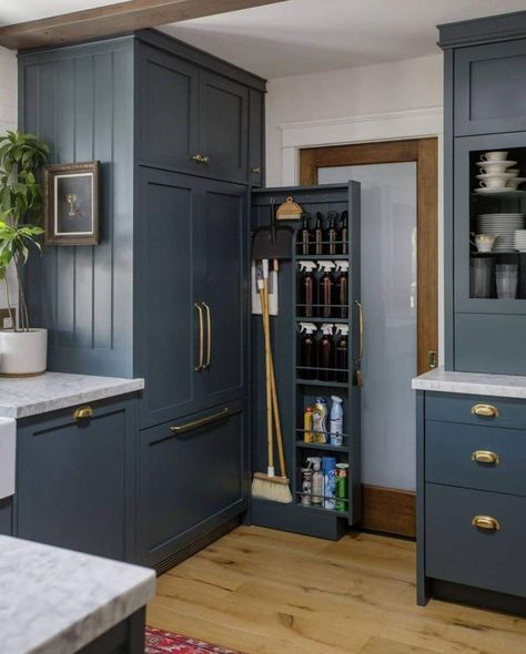 Broom Closet, Laundry Room Renovation, Laundry Room Remodel, Laundry Room Inspiration, Kitchen Pantry Design, Kitchen Interior Design Decor, Cleaning Closet, Kitchen Room Design, Pantry Design