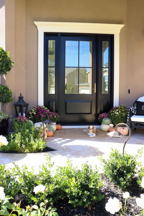 Front Door Reveal with Andersen Doors! - KristyWicks.com Front Door Options, Andersen Doors, Front Door Inspiration, Traditional Front Doors, Beautiful Front Doors, Door Entryway, Front Doors With Windows, Front Door Entrance, Door Inspiration