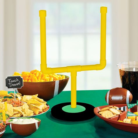 Football Goal Post Plastic Centerpiece, 16in | Party City Football Centerpiece Ideas, Football Table Decorations, Football Party Centerpieces, Football Banquet Centerpieces, Nfl Football Party, Tailgate Decor, Football Centerpieces, Football Goal Post, Tailgating Ideas