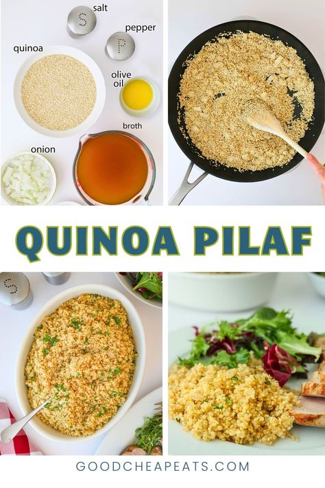 Add flavor to plain quinoa in this simple Quinoa Pilaf you can cook in 30 minutes on the stove. It's mostly hands-free and super delicious. You are going to love this easy quinoa dish. How To Cook Quinoa Stove, Creamy Quinoa, Simple Quinoa, Quinoa Pilaf, Cook Quinoa, Puffed Quinoa, Quinoa Dishes, Easy Quinoa, Pilaf Recipes