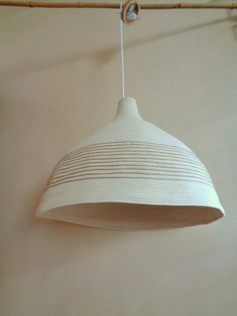 Extra Large Cotton Rope Pendant Light, 15'' 20''or 24'' 36 Diameter, Modern Farmhouse Lighting, Natural Hanging Light, White Rope Pendant - Etsy Modern Farmhouse Lighting, Rope Pendant Light, Rattan Lamp, I Love Lamp, Tent Design, White Rope, Pendant Light Shades, Farmhouse Chandelier, Rope Lights