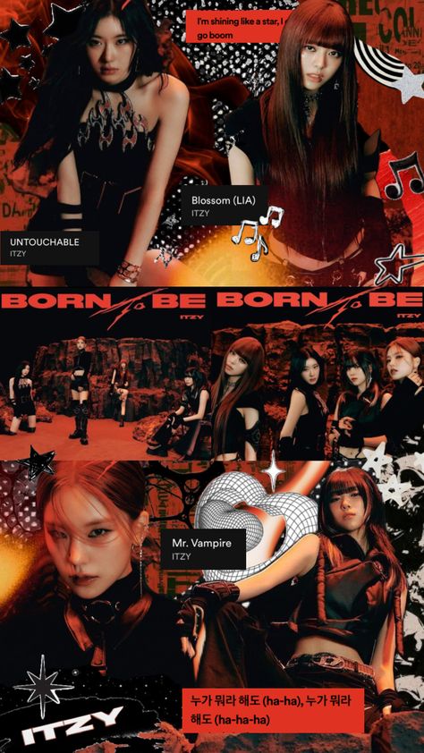 born to be is so slay 😋😋😍😍🖤🖤🖤 #borntobe #itzy #itzylia #itzyyeji #itzyyuna #itzyryujin #itzychaeryeong #kpop #music Kpop Music, Cute Wallpapers, Music