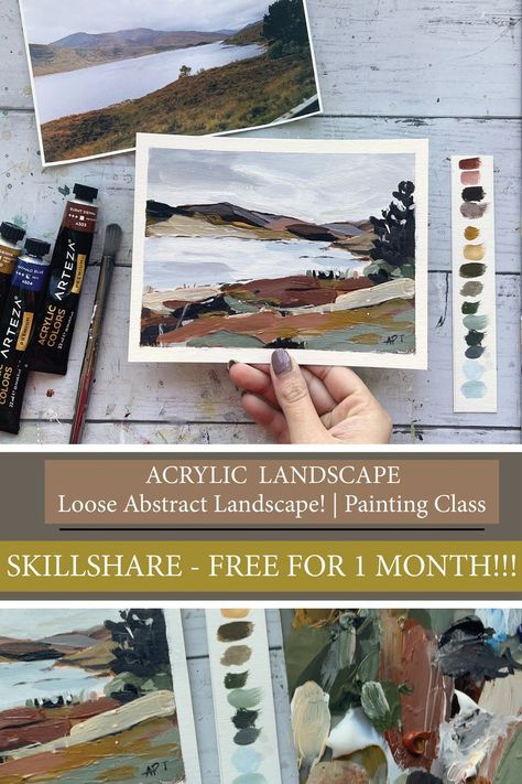 Simple Reference, Limited Color Palette, Landscape Painting Tutorial, Acrylic Landscape, Color Study, Acrylic Painting Tips, Landscape Paintings Acrylic, Acrylic Painting Techniques, Acrylic Painting Tutorials