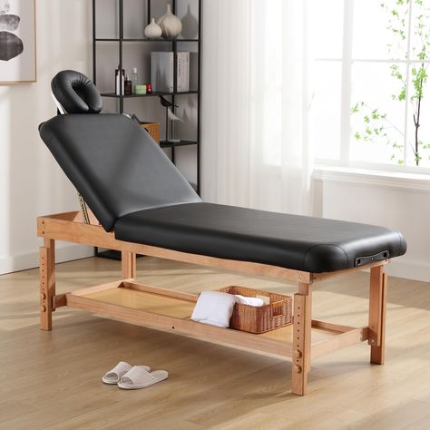 PRICES MAY VARY. ✅Comfortable and Exceptionally Strong: The massage table with high thickness sponge, give you a soft and comfortable experience. The massage table made of highest quality beech, reinforced hardwood corner blocks for superior strength to enable up to 500lbs on the spa table. ✅Adjustable Function Design: The every sturdy feet of the massage bed are equipped with height-adjustable knobs, which can be adjusted to massage table height by turning the button. The backrest has 0-70° adj Table Stationary, Spa Massage Bed, Nyc Brownstone, Spa Bed, Spa Chair, Massage Bed, Professional Massage, Massage Table, City Furniture