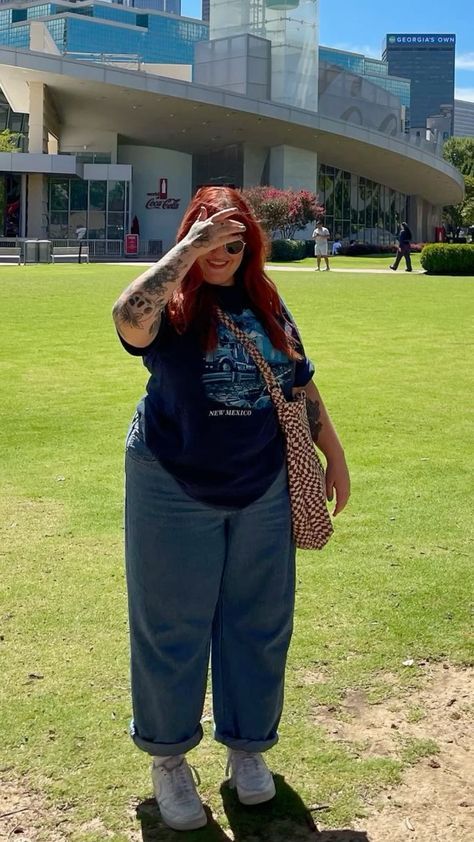 #fashion, #style, #outfitinspiration, #beauty ,#outfitsideas ,#trendyoutfits ,#falloutfits ,#winteroutfits ,#summeroutfits ,#weddingoutfits ,#cuteoutfits Queer Style Plus Size, Plus Size Outfits Baggy, Tomboy Plus Size Outfits, T Shirt Outfit Plus Size, Plus Size Tshirt Outfits, Baggy Tee Outfit, Obese Fashion, Plus Size Thrifted Outfits, Plus Size Tomboy Fashion