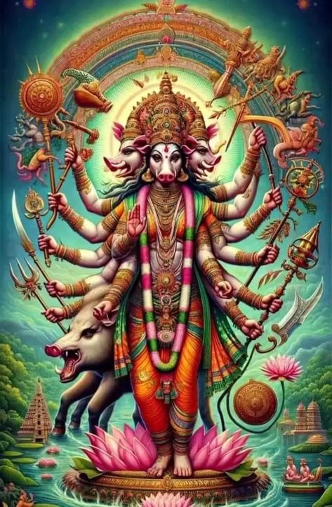 Varahi Devi, Spiritual Pictures, Bull Tattoos, Lord Murugan Wallpapers, Pictures Of Shiva, Happy Navratri Images, Amazing Animal Pictures, Morning Nature, Sanatana Dharma