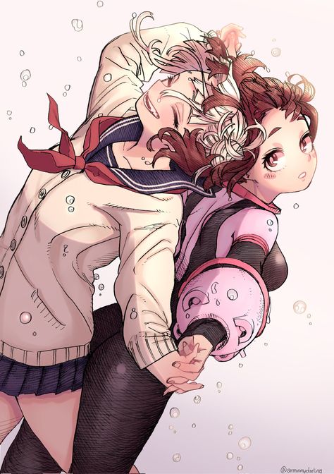 Togachako Wallpaper, Toga And Ochako, Toga Himiko, Ochako Uraraka, My Hero Academia Shouto, My Hero Academia Episodes, Fanarts Anime, Anime Ships, My Hero Academia Manga