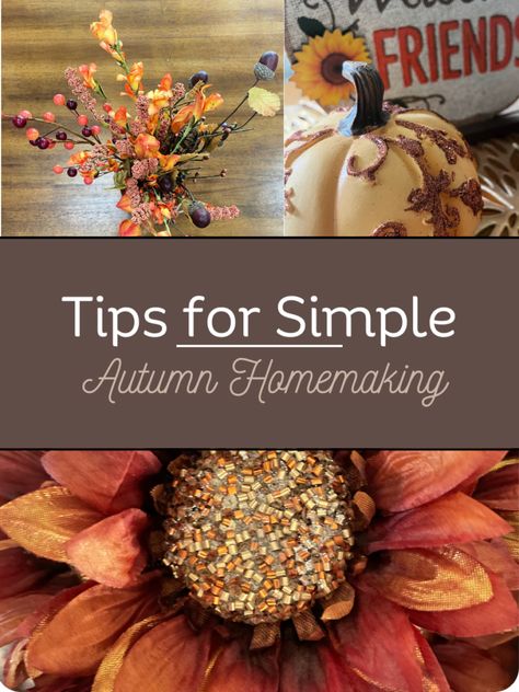 Homestead Fall Decor, Fall Homemaking, Fall Treats Recipes, Happy Homemaking, Warm Apple Cider, Seasonal Living, Living Simply, Ceramic Pumpkin, Fall Flower Arrangements