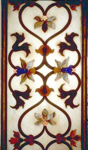 Taj Mahal Interior, Tac Mahal, تاج مح�ل, Turkish Motifs, Boundary Wall, Taj Mahal India, Mughal Architecture, Decorative Wall Tiles, Simple Watercolor