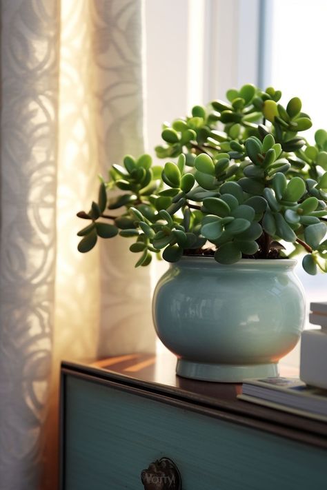 Large Jade Plant Indoor, Bedroom Flowers Plants, London Home Decor, Different Types Of Plants, Low Maintenance Indoor Plants, Jade Tree, Jade Plant, Green Ideas, Plant Images